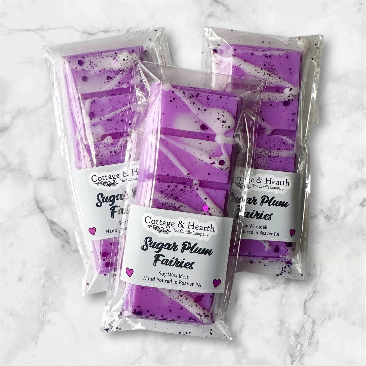 SUGAR PLUM FAIRIES SCENT - Strong Scented Wax Melt Snap Bar / Soy Wax Melt / Handmade Wax Melt / Wax Snap Bar