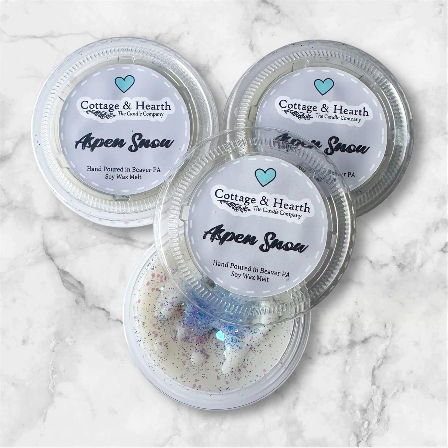 ASPEN SNOW SCENT - Strong Scented Wax Melt Pot / Soy Wax Melt / Handmade Wax Melt / Wax Pot / Wax Shot / Wax Cup