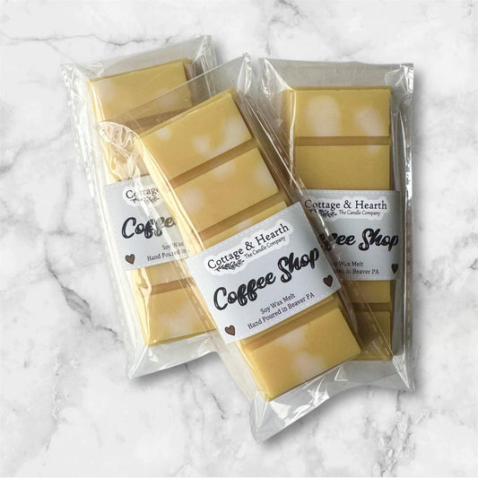 COFFEE SHOP SCENT - Strong Scented Wax Melt Snap Bar / Soy Wax Melt / Handmade Wax Melt / Wax Snap Bar