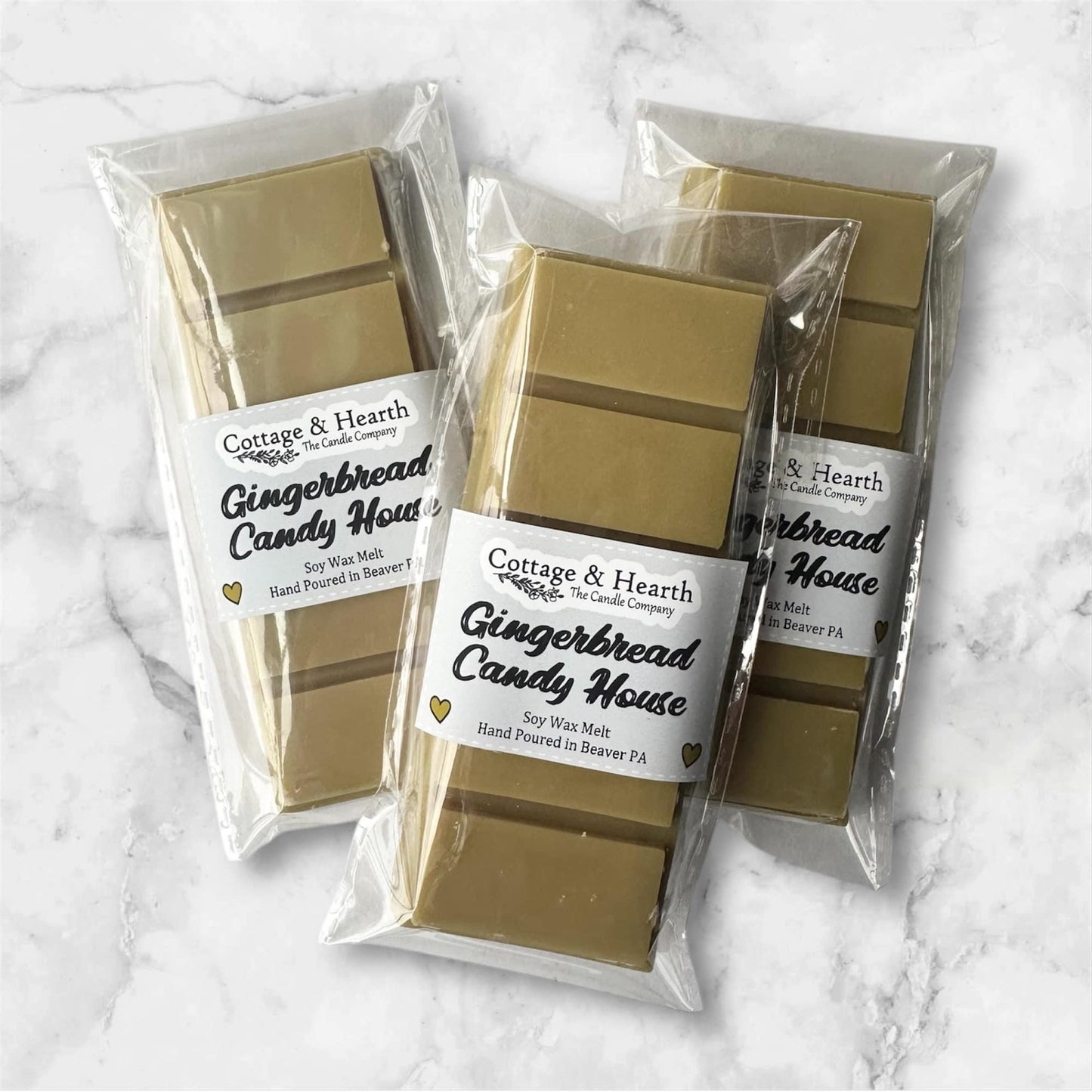 GINGERBREAD CANDY HOUSE SCENT - Strong Scented Wax Melt Snap Bar / Soy Wax Melt / Handmade Wax Melt / Wax Snap Bar