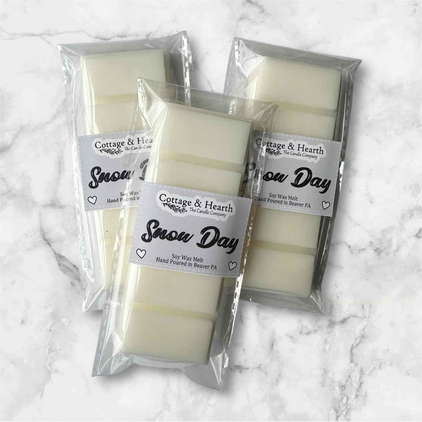 SNOW DAY SCENT - Strong Scented Wax Melt Snap Bar / Soy Wax Melt / Handmade Wax Melt / Wax Snap Bar