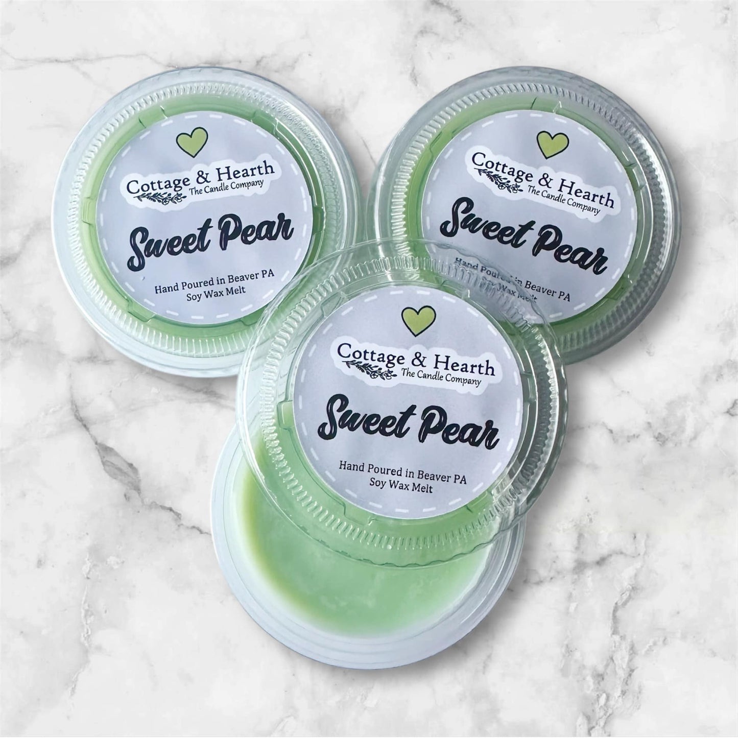 SWEET PEAR SCENT - Strong Scented Wax Melt Pot / Soy Wax Melt / Handmade Wax Melt / Wax Pot / Wax Shot / Wax Cup