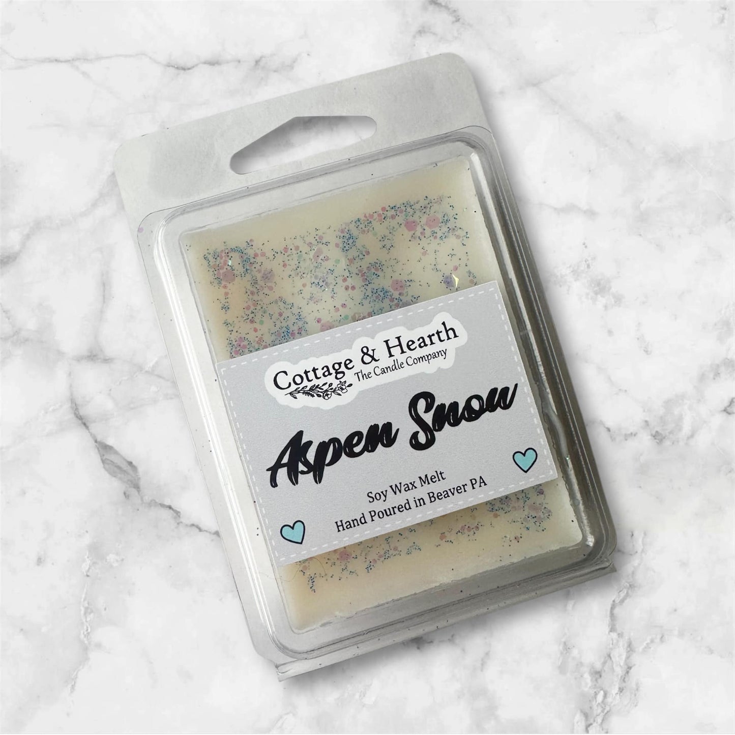 ASPEN SNOW SCENT - Strong Scented Wax Melt Clamshell / Soy Wax Melt / Handmade Wax Melt / Wax Clamshell