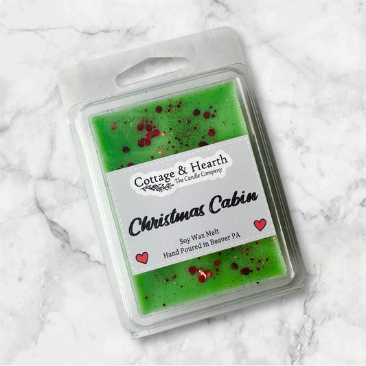 CHRISTMAS CABIN SCENT - Strong Scented Wax Melt Clamshell / Soy Wax Melt / Handmade Wax Melt / Wax Clamshell