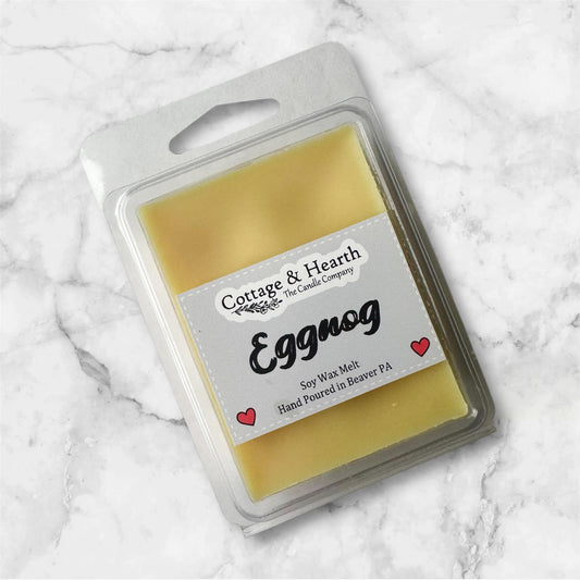 EGGNOG SCENT - Strong Scented Wax Melt Clamshell / Soy Wax Melt / Handmade Wax Melt / Wax Clamshell