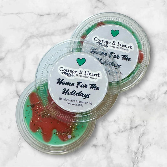 HOME FOR THE HOLIDAYS SCENT - Strong Scented Wax Melt Pot / Soy Wax Melt / Handmade Wax Melt / Wax Pot / Wax Shot / Wax Cup