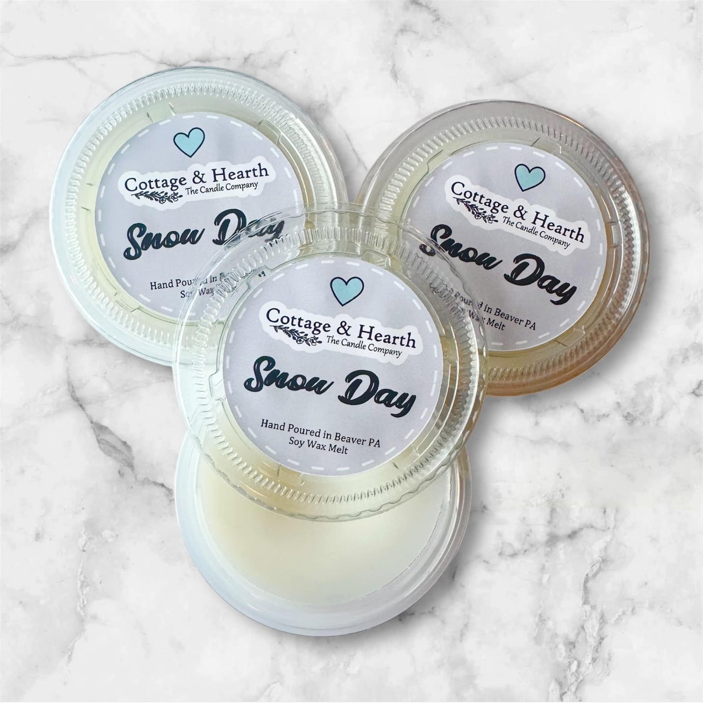 SNOW DAY SCENT - Strong Scented Wax Melt Pot / Soy Wax Melt / Handmade Wax Melt / Wax Pot / Wax Shot / Wax Cup