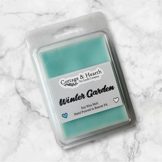 WINTER GARDEN SCENT - Strong Scented Wax Melt Clamshell / Soy Wax Melt / Handmade Wax Melt / Wax Clamshell